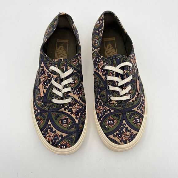 Vans Unisex Olive Night Geometric Paisley Women’s 7.5 Men’s 6 Flat Lace Up - Picture 2 of 8